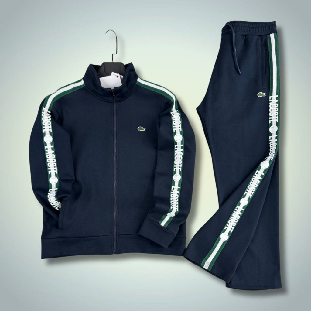 Lacoste pánská souprava, tmavě modrá, s tenisovými pruhy, prémiová kvalita