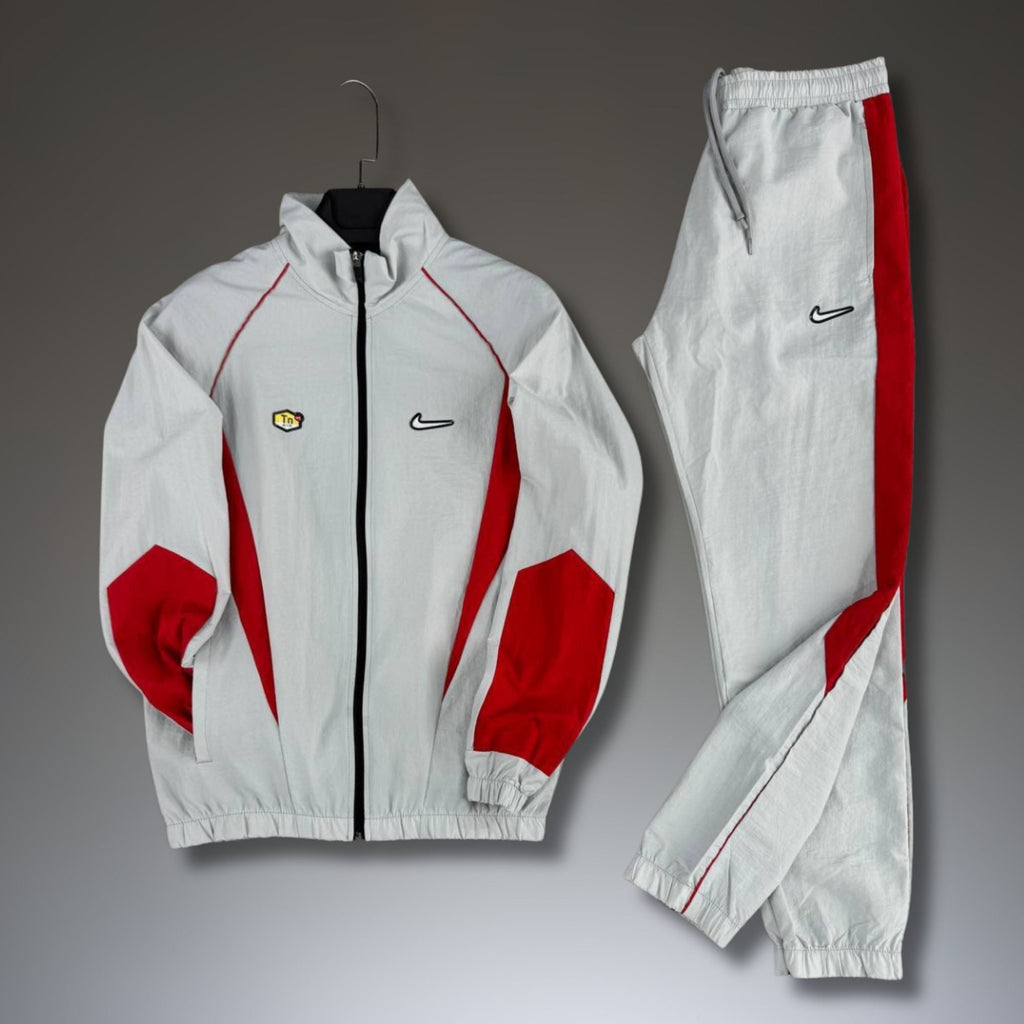 Nike TN pánská nepromokavá sportovní souprava, bílá-červená. Prémiová