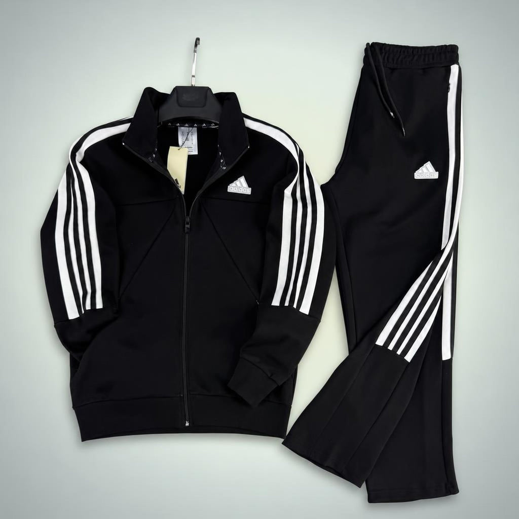 Adidas pánská sportovní souprava se třemi bílými pruhy, černá. Prémiová kvalita