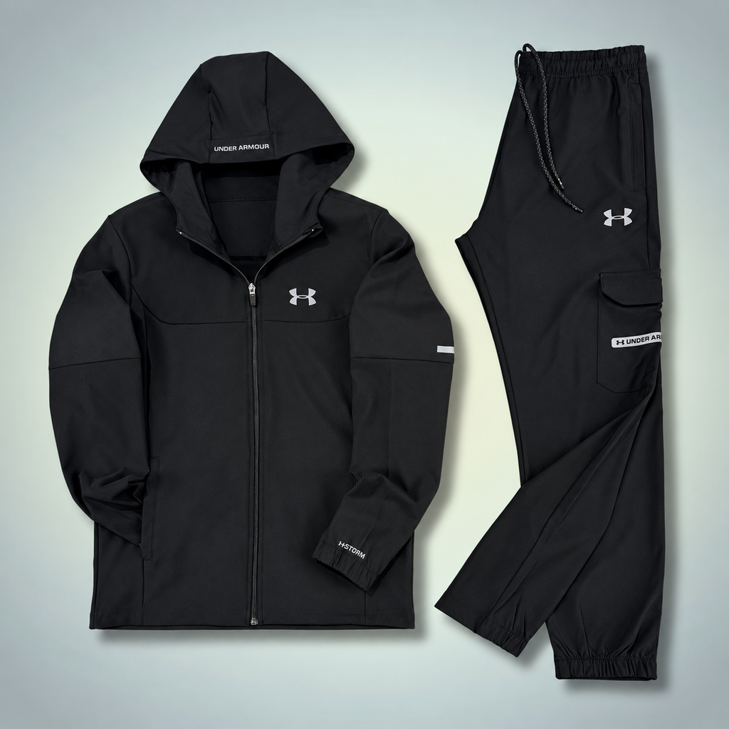 Under Armour pánská nepromokavá sportovní souprava s cargo kapsou, černá. Prémiová kvalita