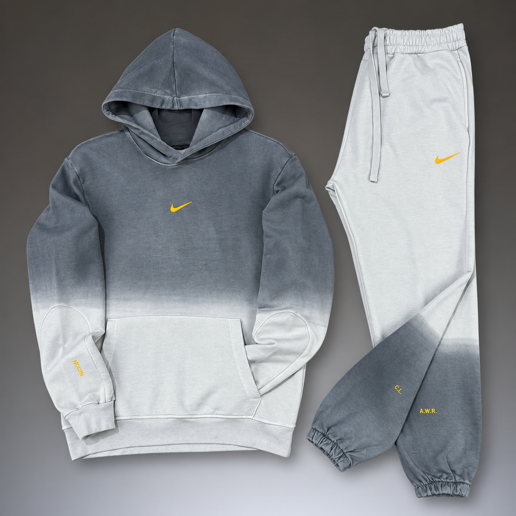 Nike Nocta pánská sportovní souprava, přechodový vzor, bílá - šedá. Prémiová kvalita