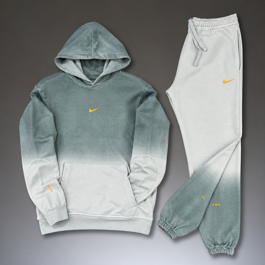 Nike Nocta pánská sportovní souprava, přechodový vzor, bílá - zelená. Prémiová kvalita