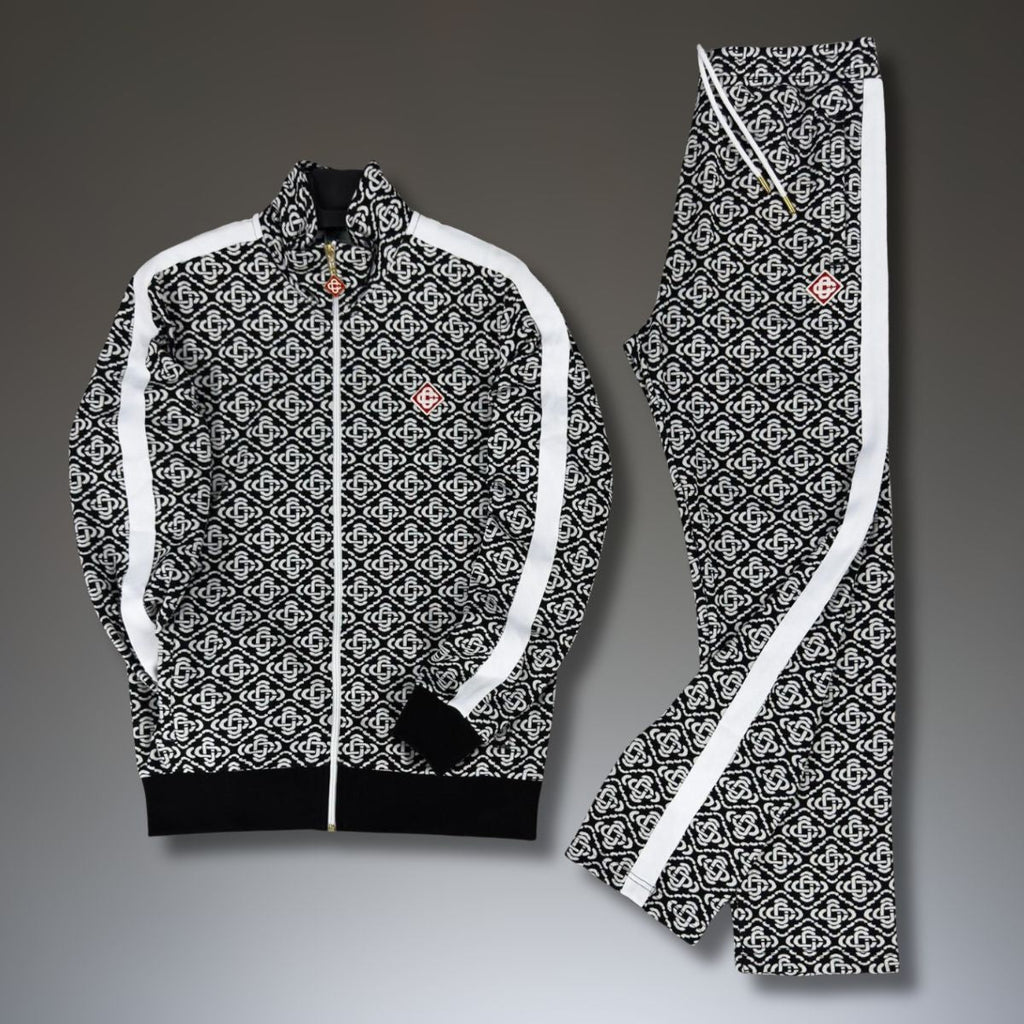Pánská tepláková souprava Casablanca, Jacquard Monogram, černá. Prémiová kvalita