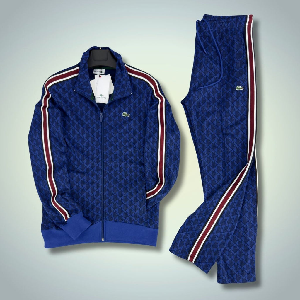 Lacoste pánská tepláková souprava Jacquard Monogram, modrá. Prémiová kvalita