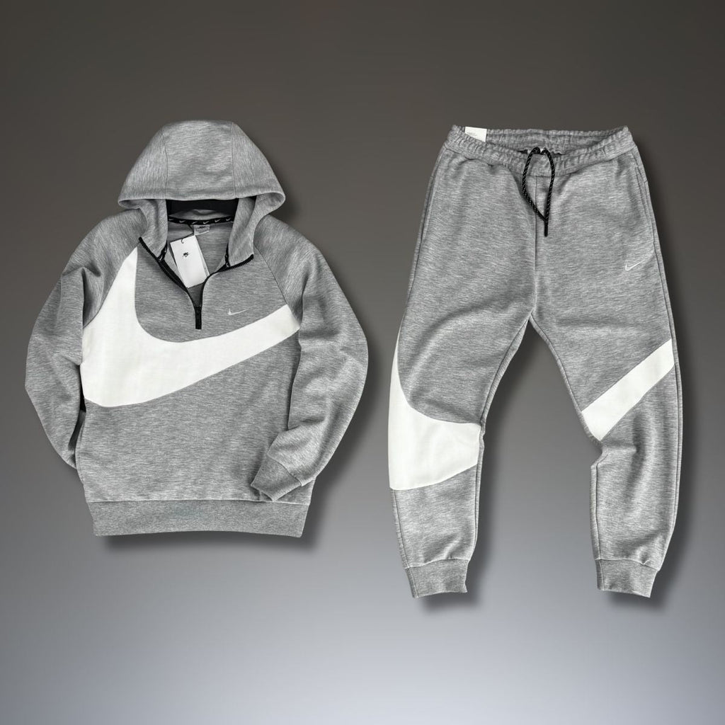 Pánská tepláková souprava Nike, velké logo, klasická šedá. Prémiová kvalita