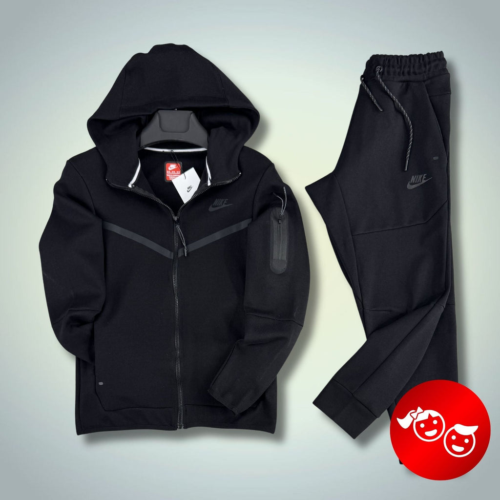 Dětský sportovní komplet Nike Tech Fleece, černý. 2024. Prémiová kvalita