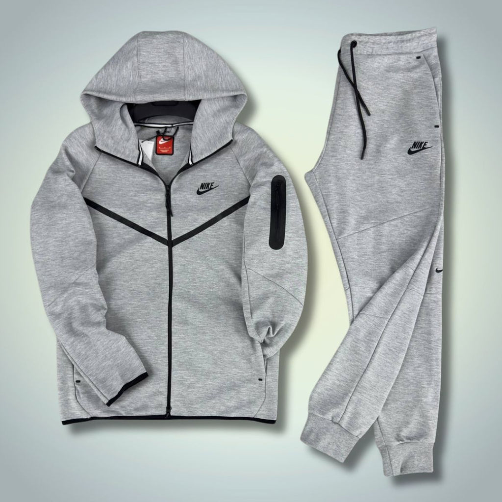 Pánská tepláková souprava Nike Tech Fleece, klasická šedá. Model 2024. Prémiová kvalita