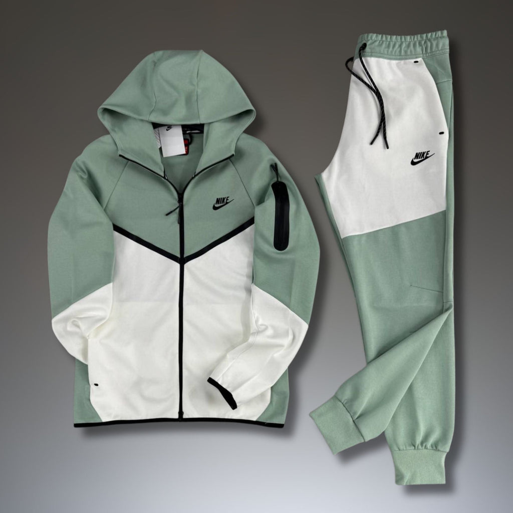 Nike Tech Fleece pánská souprava, bílo-mentolová, Model 2024, prémiová kvalita