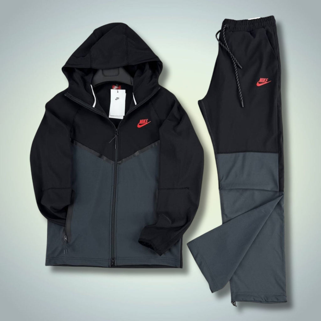Nike Tech Fleece pánská nepromokavá sportovní souprava, černo-grafitová. Prémiová kvalita