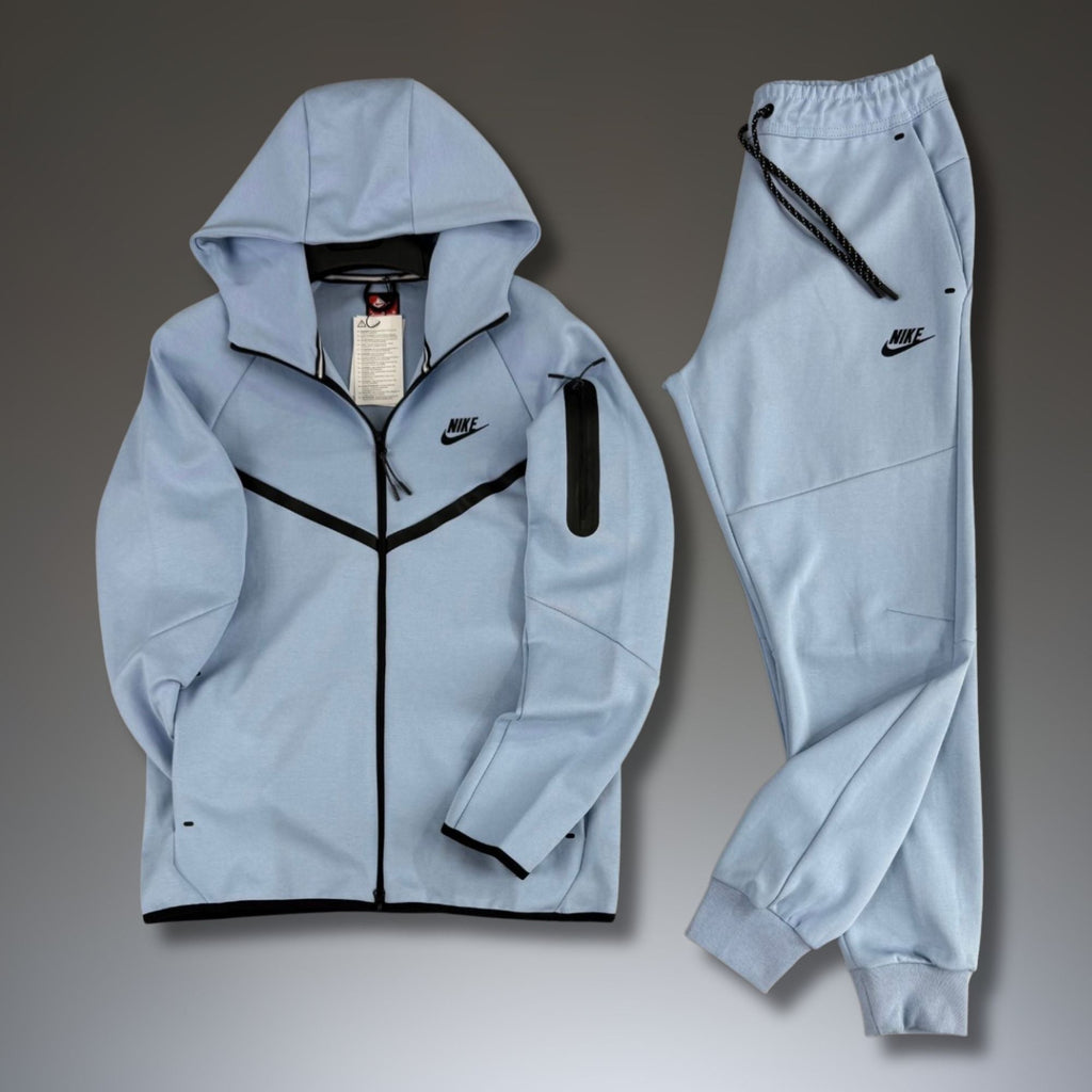 Nike Tech Fleece pánská sportovní souprava, světle modrá. Model 2024. Prémiová kvalita