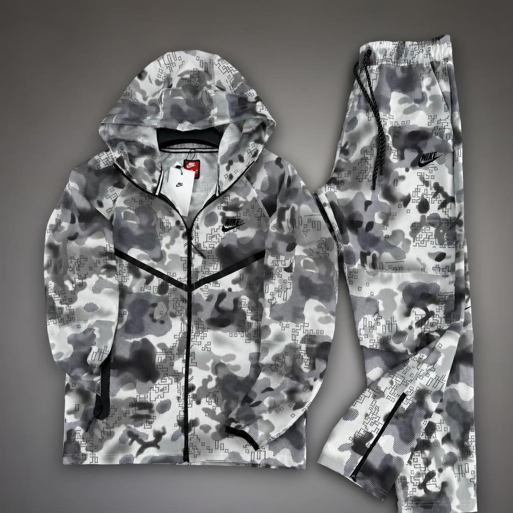 Nike Wooven Tech Fleece pánská tepláková souprava, šedá. Prémiová kvalita