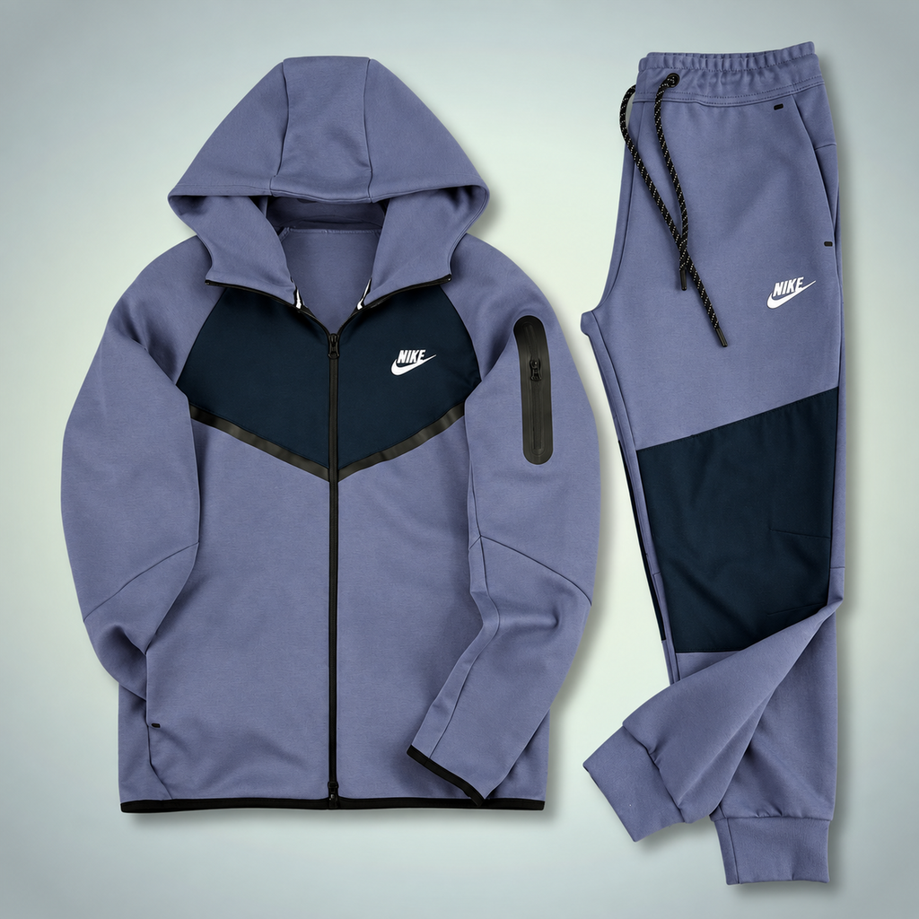 Nike Tech Fleece pánská sportovní souprava, modrá - tmavě modrá. Model 2024. Prémiová kvalita