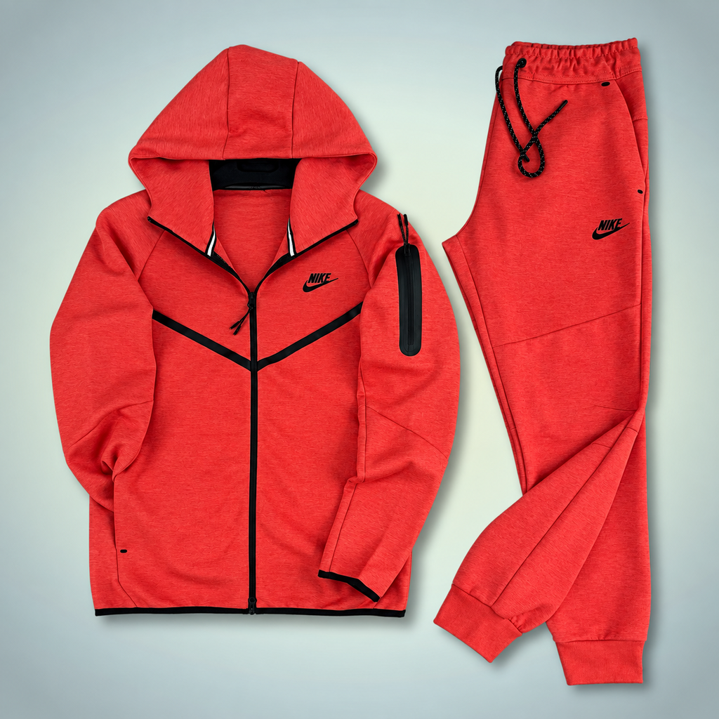 Nike Tech Fleece pánská sportovní souprava, korálová. Model 2024. Prémiová kvalita
