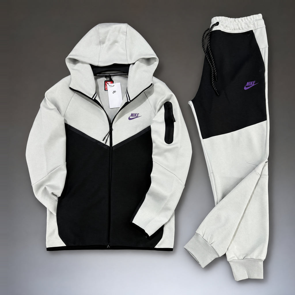 Nike Tech Fleece Pánská Tepláková souprava. Černá / Světle šedá
