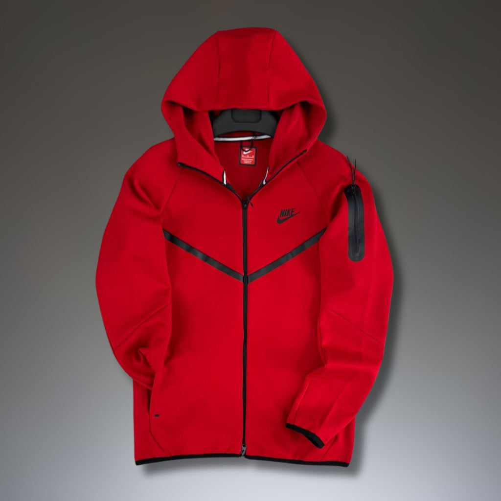 Nike Tech Fleece pánská mikina, červená. Model 2024. Premium kvalita