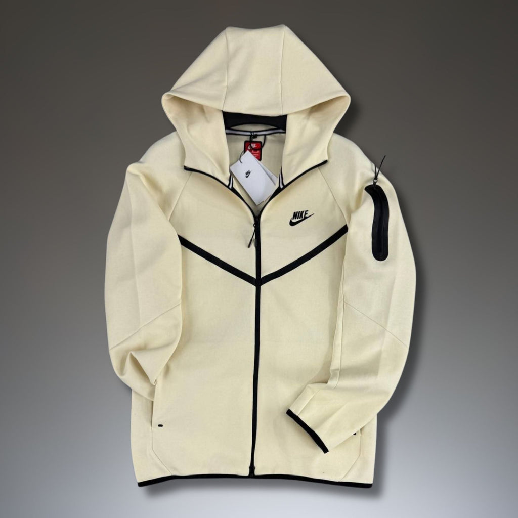 Nike Tech Fleece pánská mikina, špinavě bílá. Model 2024. Premium kvalita