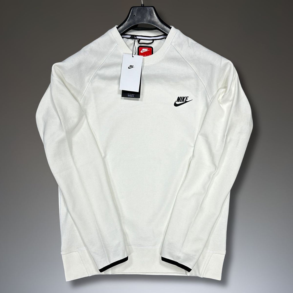 Mikina Nike Tech Fleece, "Men's crew", bílá. Prémiová kvalita