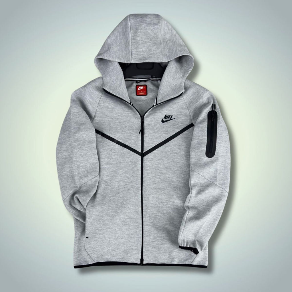 Pánská mikina Nike Tech Fleece, klasická šedá. Model 2024.Prémiová kvalita