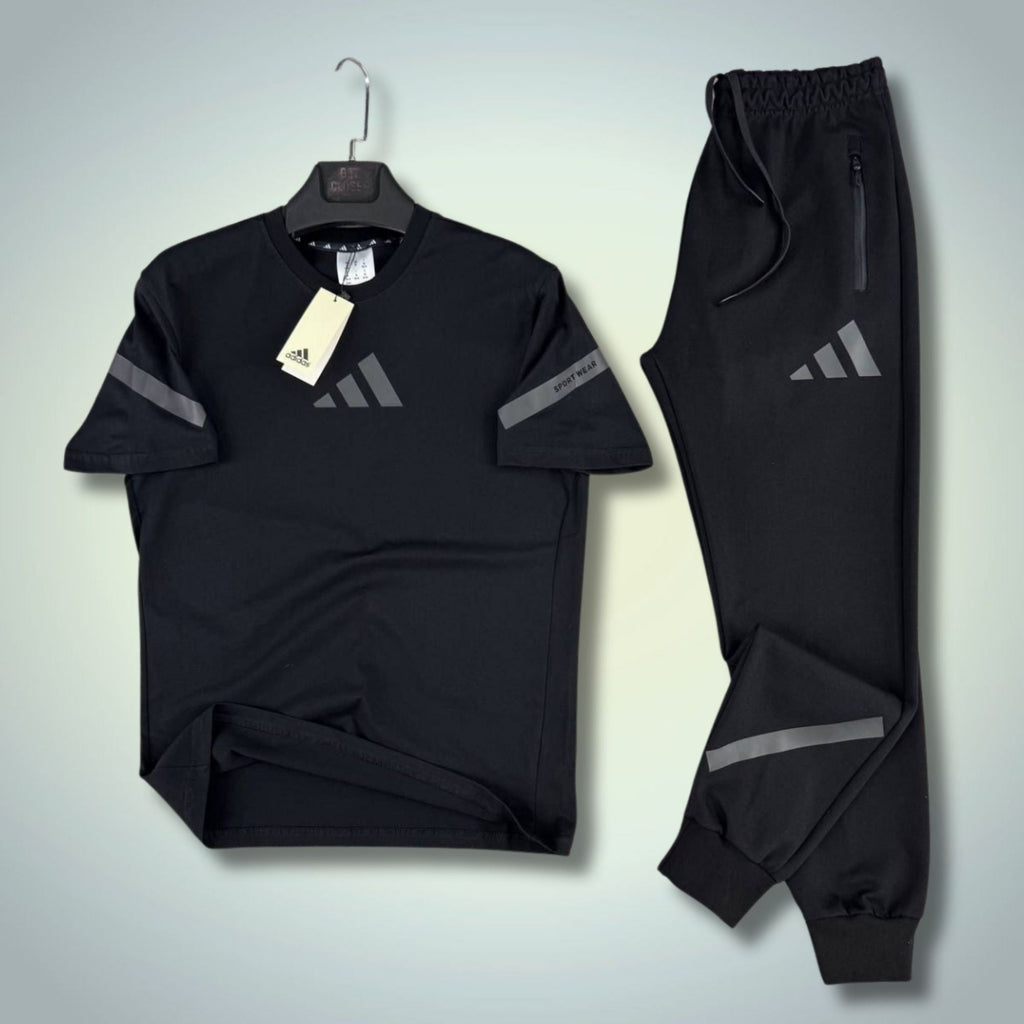 Adidas pánská letní sportovní souprava, černá. 2026. Prémiová kvalita