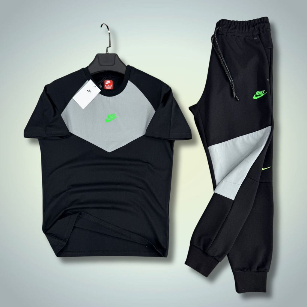 Nike Tech Fleece pánská letní sportovní souprava, černá-šedá. 2026. Prémiová kvalita