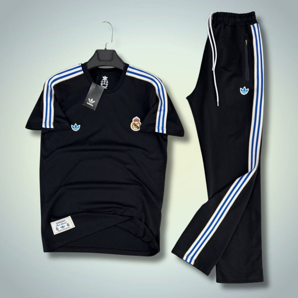 Adidas pánská letní sportovní souprava, černá. Real Madrid. Prémiová kvalita