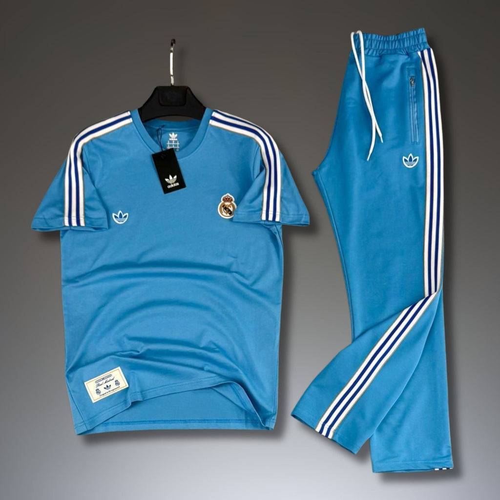 Adidas pánská letní sportovní souprava, modrá. Real Madrid. Prémiová kvalita