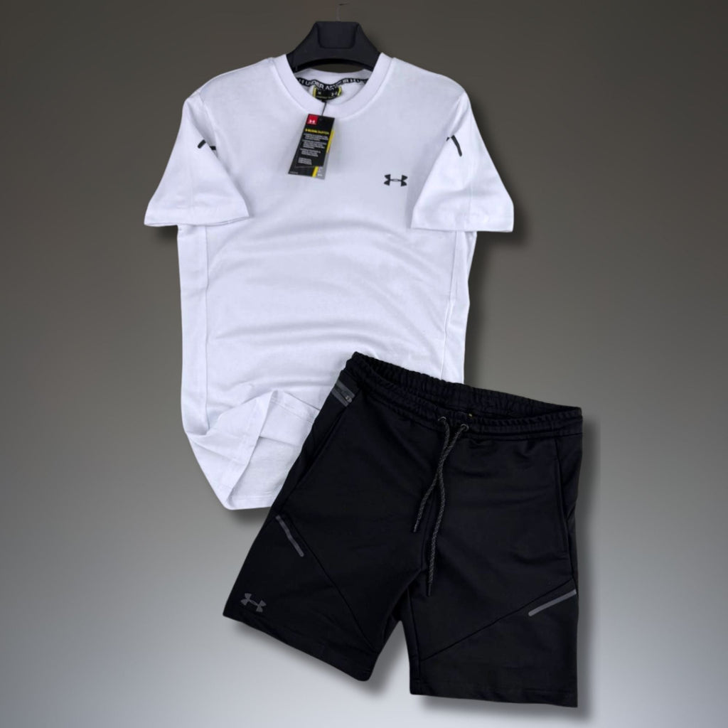 Under Armour pánský krátký sportovní set, bílo-černý. Premium kvalita