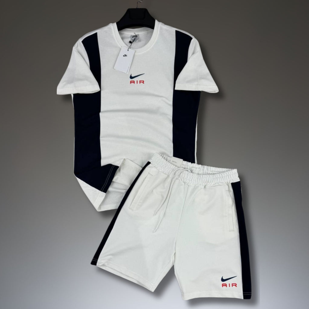 Nike Air pánský krátký sportovní set, bílo-černý. Premium kvalita