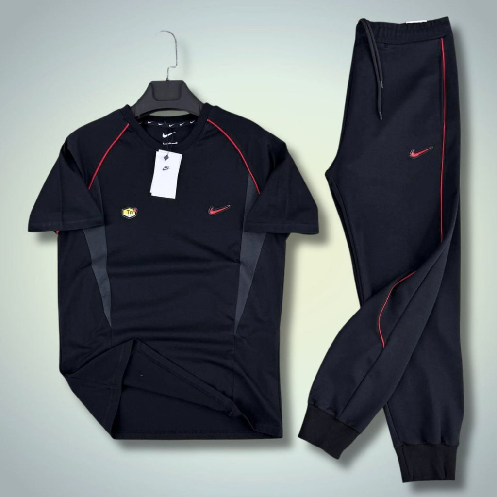 Nike TN pánský letní sportovní set, černo-červený. Premium kvalita