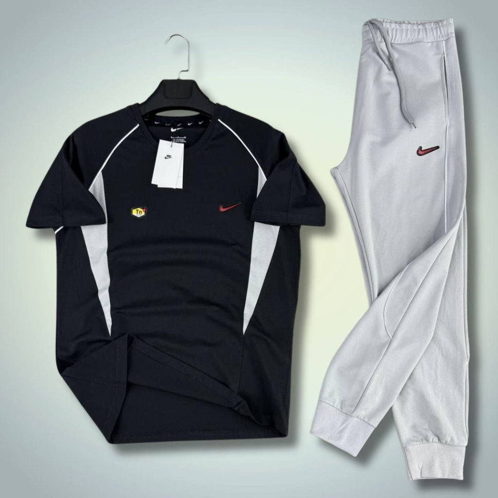 Nike TN pánský letní sportovní set, černo-světle šedý. Premium kvalita
