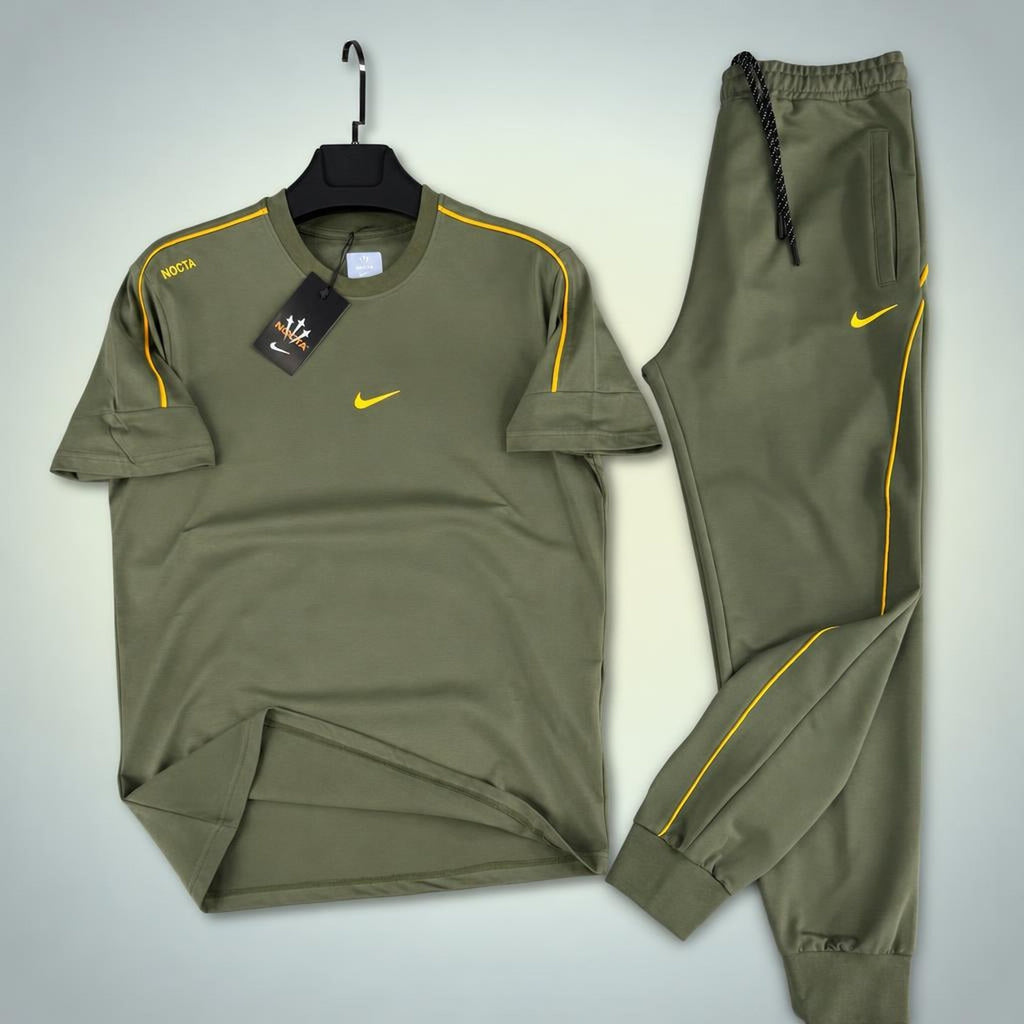 Nike Nocta pánská letní sportovní souprava, olivově zelená. Prémiová kvalita