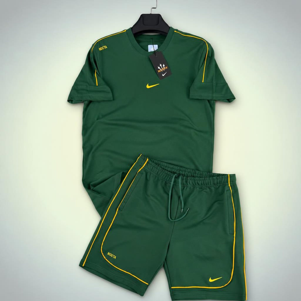 Nike Nocta pánská krátká sportovní souprava, zelená. Premium kvalita