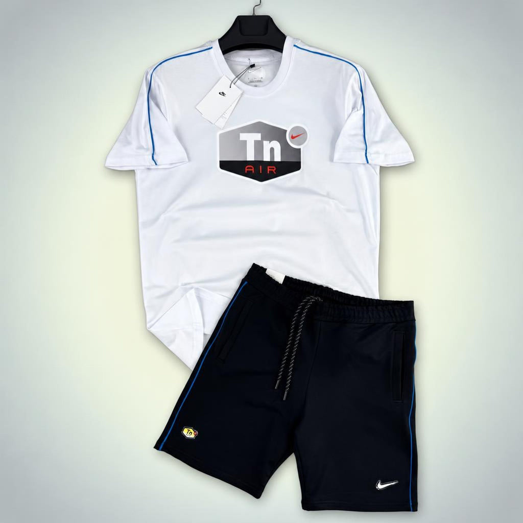 Nike TN Big Logo pánská krátká sportovní souprava, bílo-černá. Premium kvalita