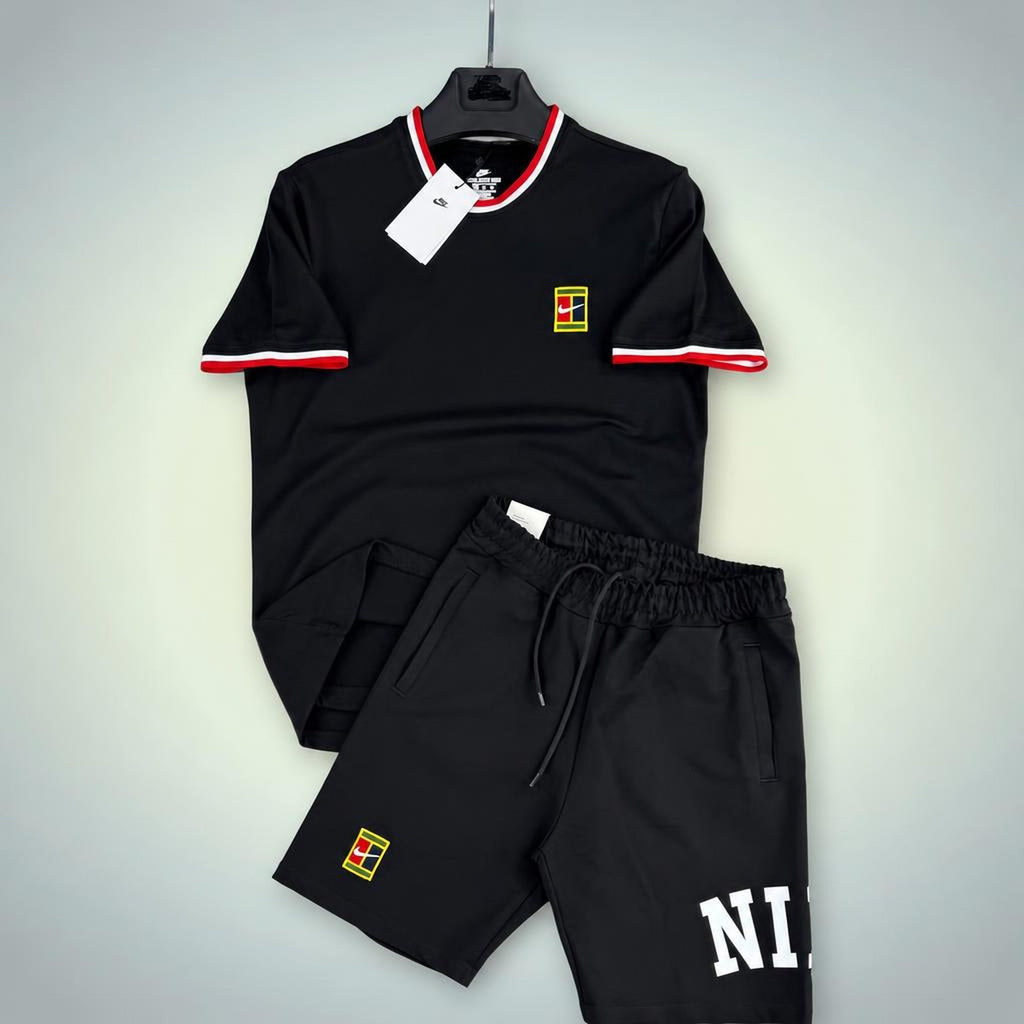 Nike Tennis pánská krátká sportovní souprava, černá. Premium kvalita