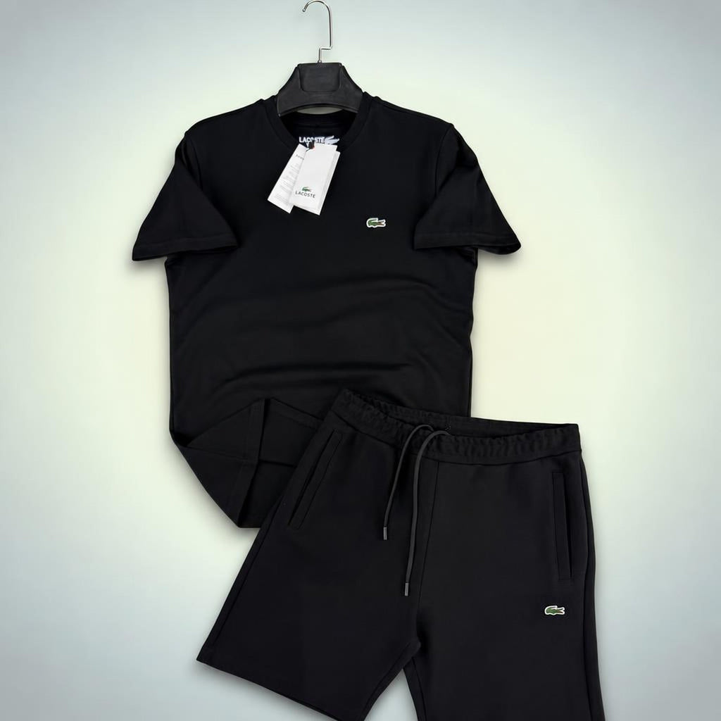 Lacoste Classic pánská krátká sportovní souprava, černá. Premium kvalita