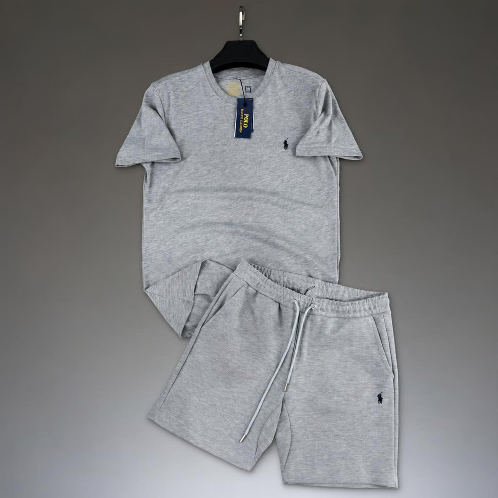 Ralph Lauren Classic pánská krátká sportovní souprava, klasická šedá. Premium kvalita