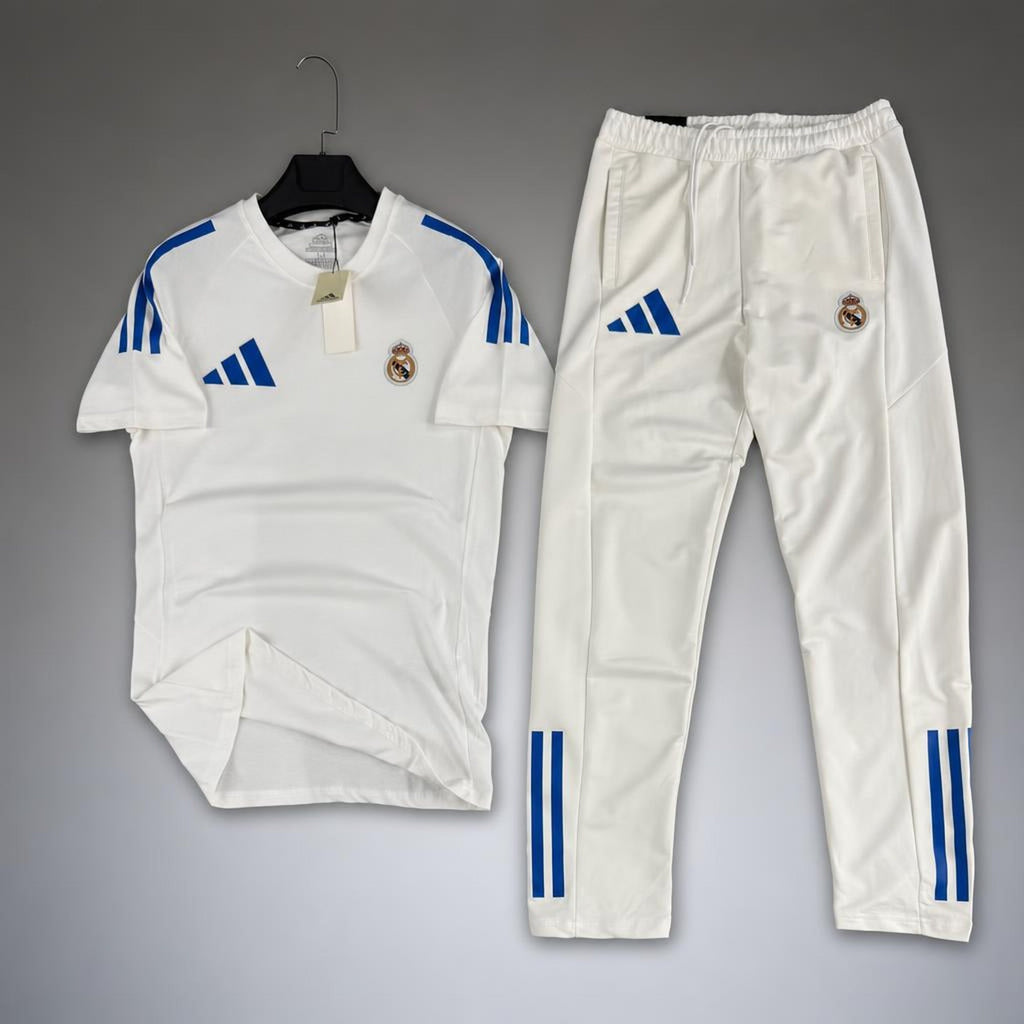Adidas Real Madrid pánská letní sportovní souprava, bílá. Prémiová kvalita