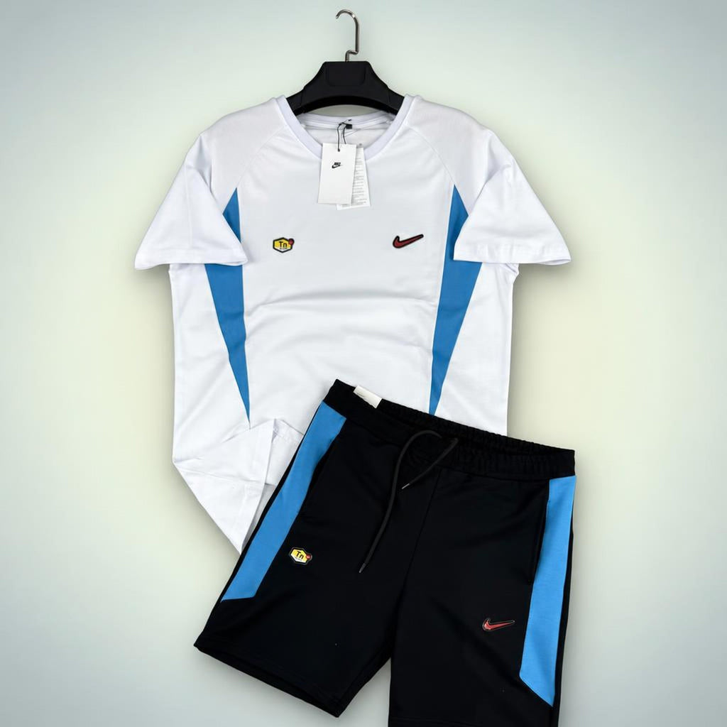 Nike TN pánská krátká sportovní souprava, bílo-černá. Premium kvalita