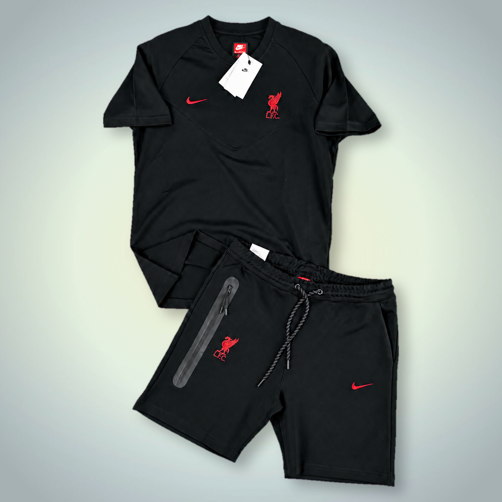 Nike Tech Fleece Liverpool pánská souprava s kraťasy, černá. Prémiová kvalita