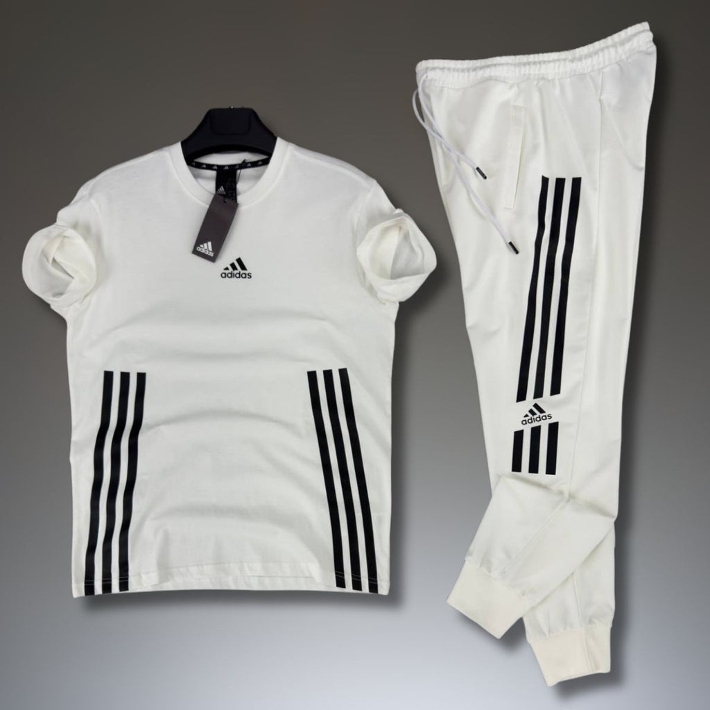 Adidas pánská letní souprava. Bílá. Prémiová kvalita