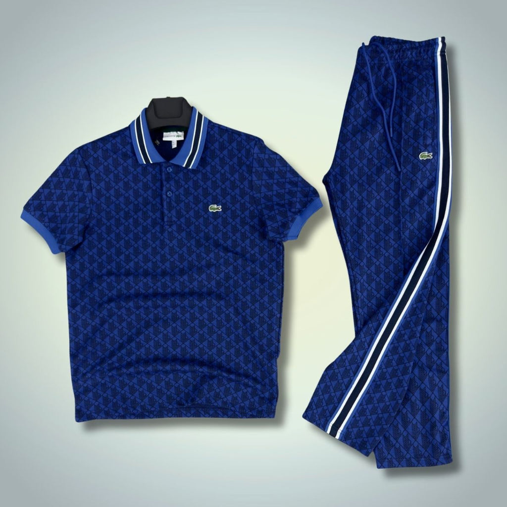 Lacoste pánská letní souprava, Jacquard polo, tmavě modrá. Prémiová kvalita