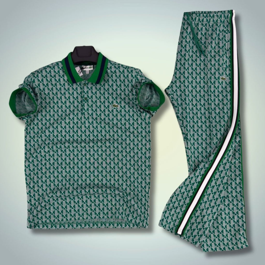 Lacoste pánská letní súprava, Jacquard polo, zelená. Prémiová kvalita
