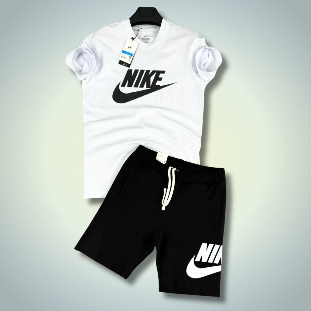 Pánská souprava Nike s kraťasy, Bílo - Černá. Factory outlet