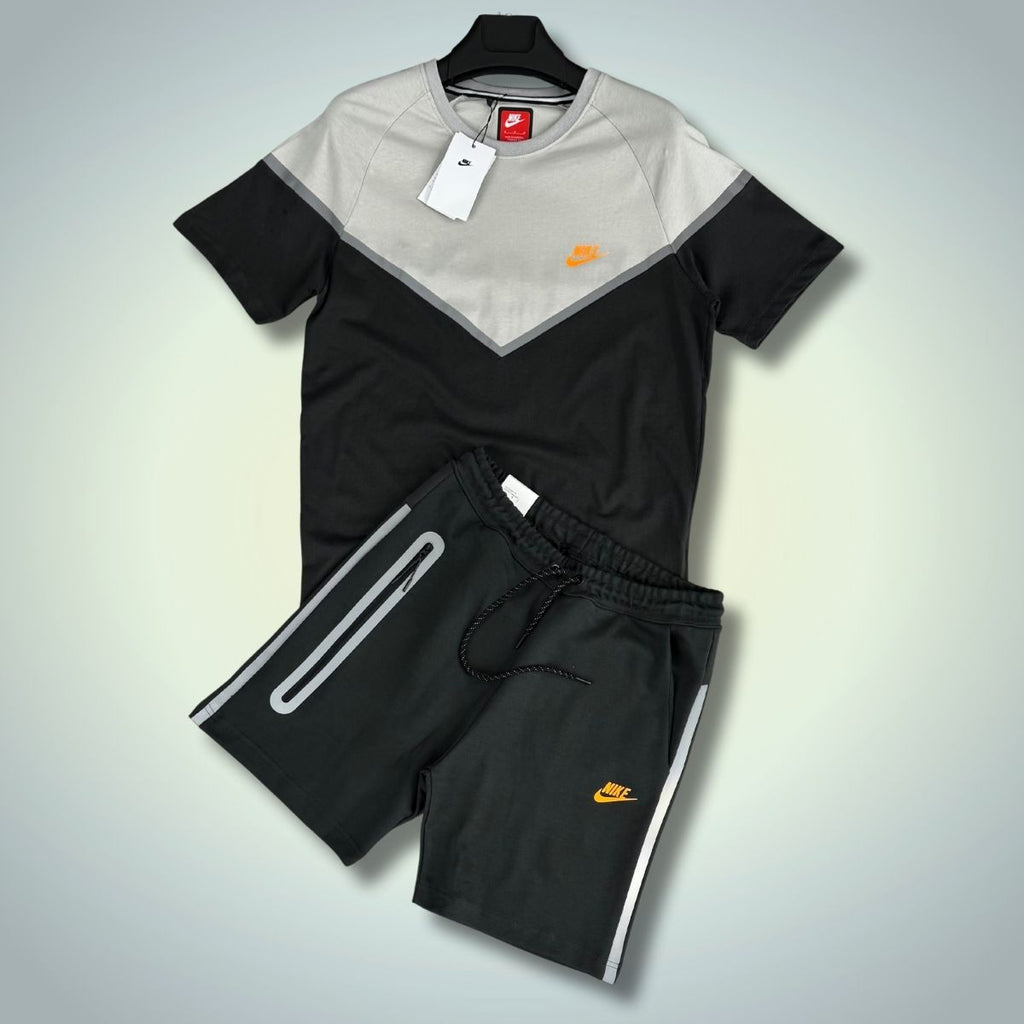 Pánská souprava Nike Reflective Tech Fleece s kraťasy, grafitová - šedá. Prémiová kvalita