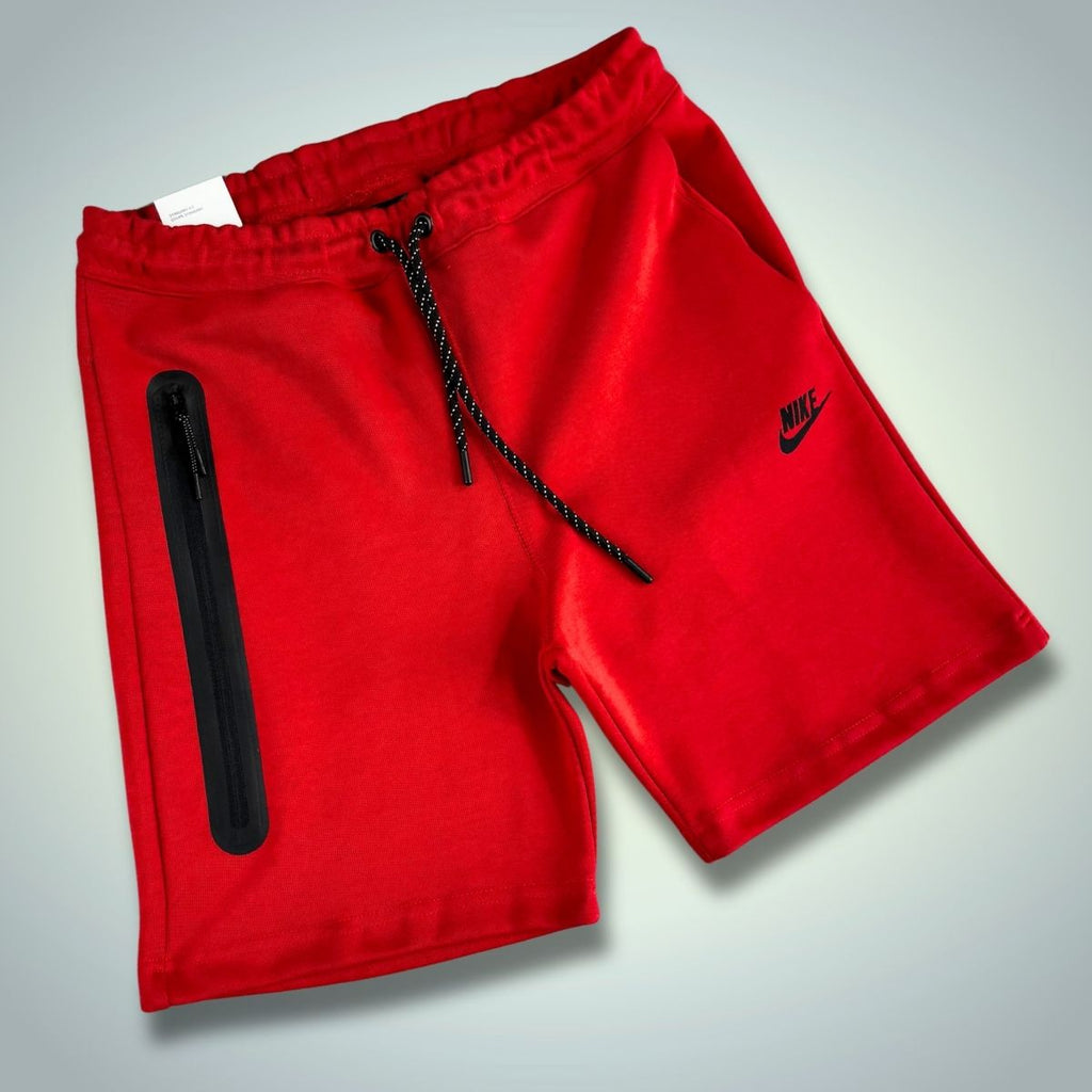 Pánské šortky Nike Tech Fleece, červené. Model 2024. Prémiová kvalita