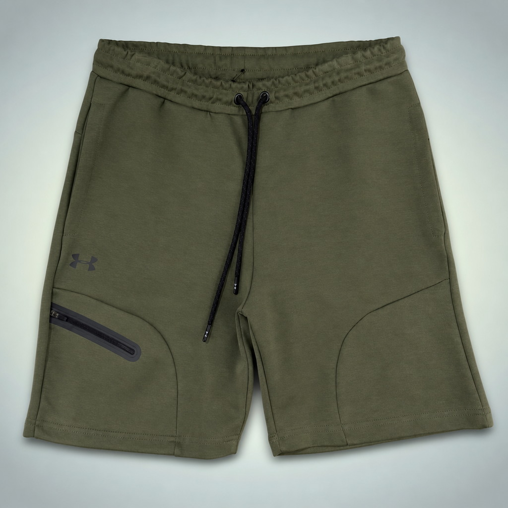 Under Armour Fleece pánské sportovní kraťasy, olivově zelená. Premium kvalita