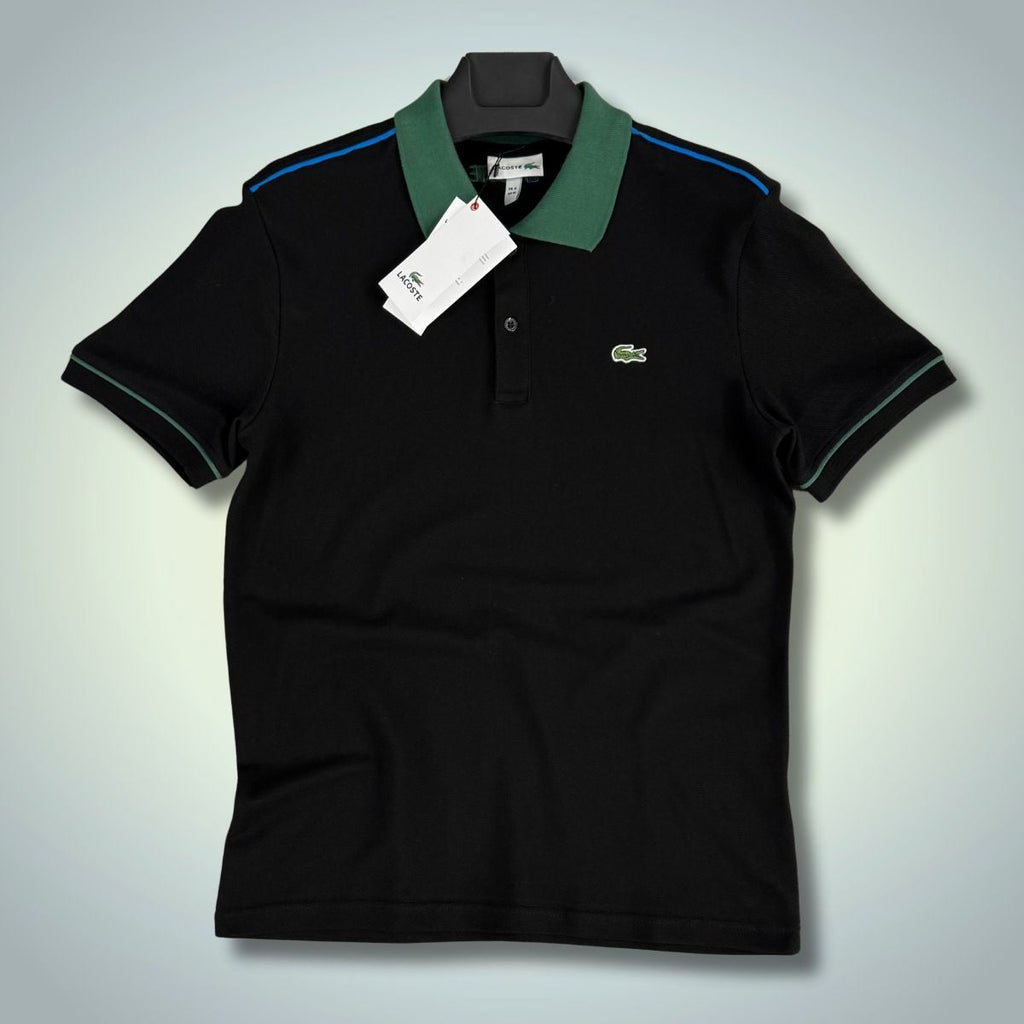 Lacoste pánská polokošile, černá - zelená. Prémiová kvalita