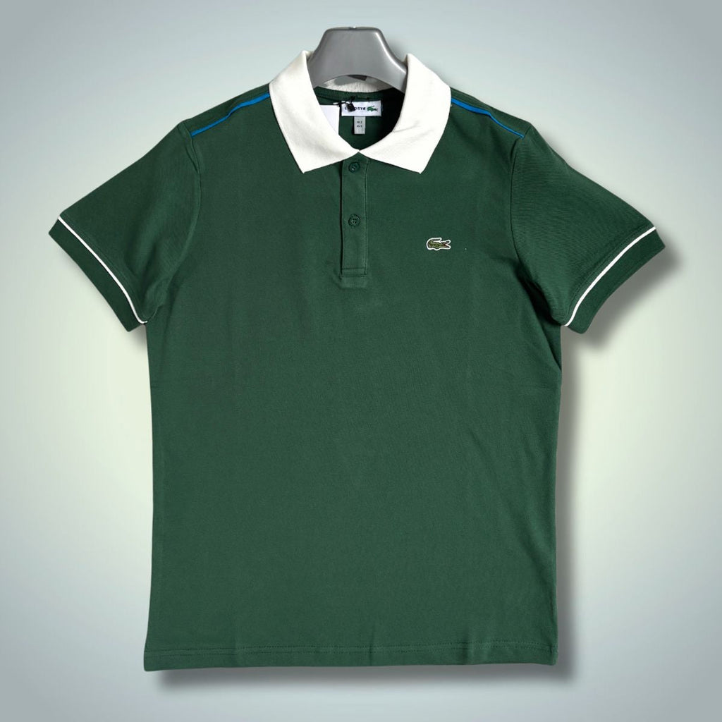 Lacoste pánská polokošile, zelená - bílá. Prémiová kvalita