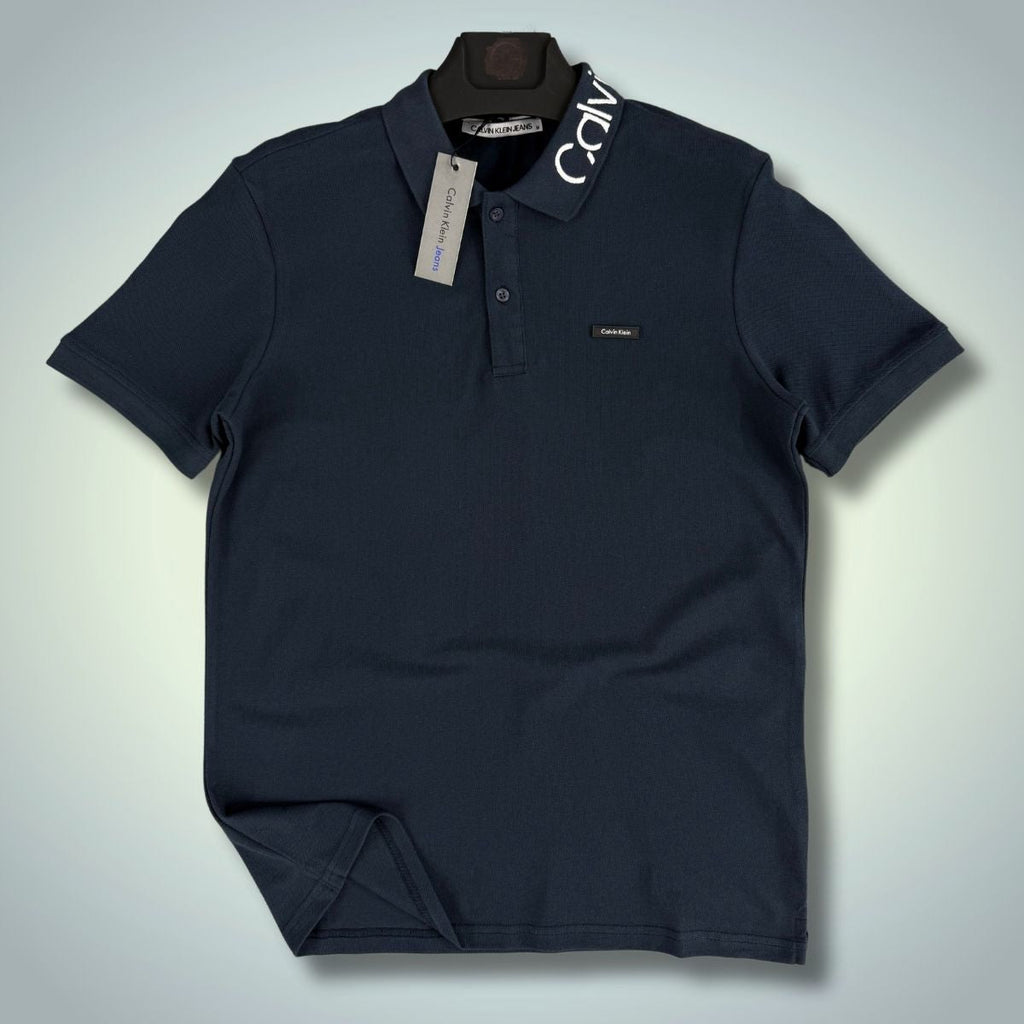 Calvin Klein pánská polokošile, logo na límci, modrá. Prémiová kvalita