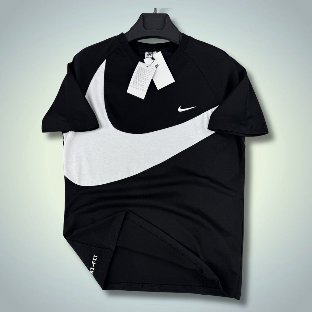 Pánské černé tričko Nike, velké logo. Prémiová kvalita